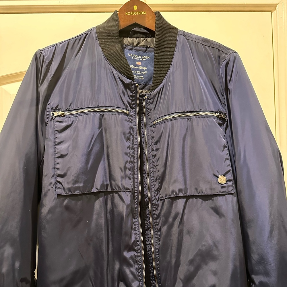 Mens royal blue RL bomber  jacket   MEDIUM